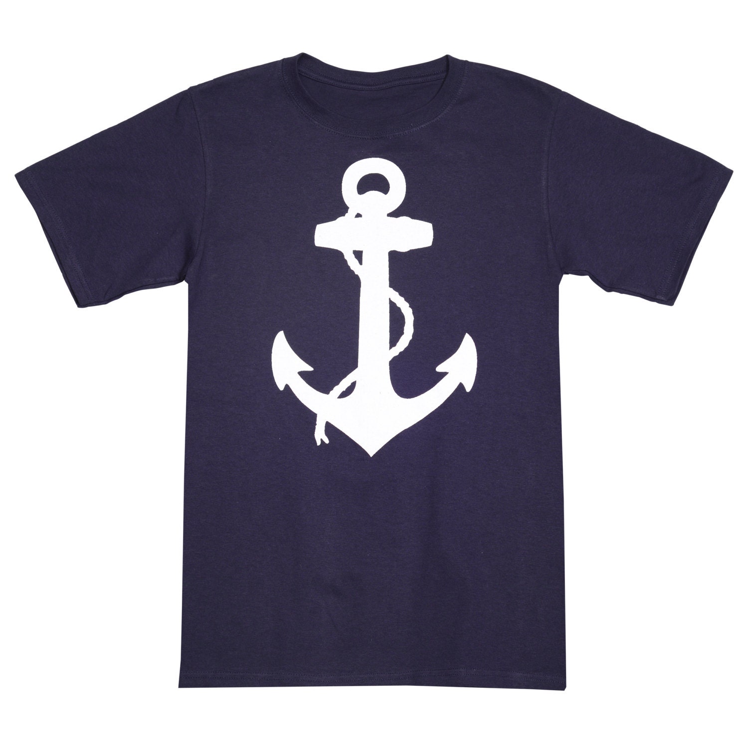 Mens ANCHOR t shirt S M L XL XXL navy
