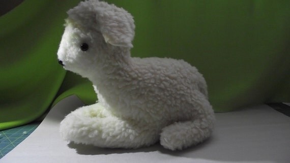 praying stuffed lamb