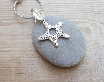 Pebble and Starfish Keychain / Bag adornment
