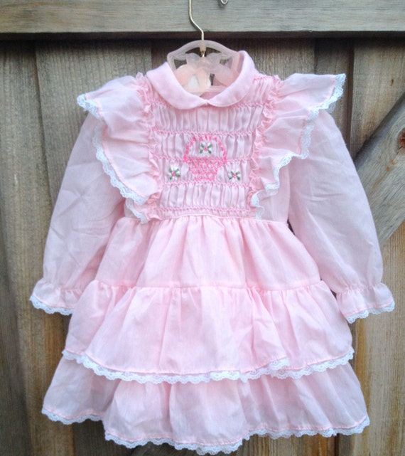 Polly Flinders Pink Smocked Dress 18-24 Months
