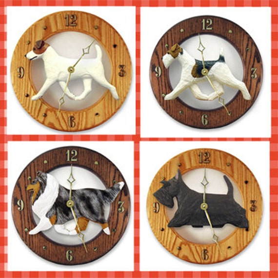 Wall ClocksDog Breeds HandCrafted Quality Beautiful