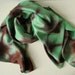SEA GREEN SNOWFLAKE - silk scarf with pattern
