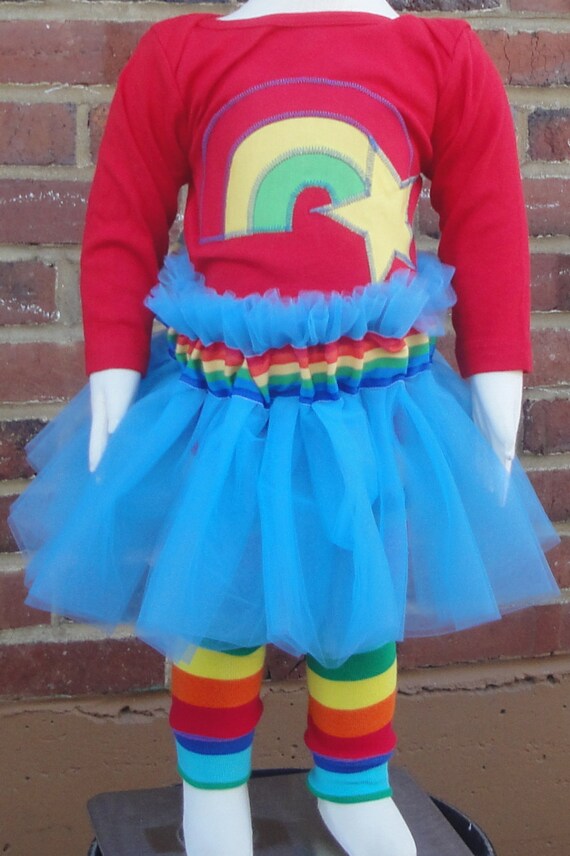 Items similar to Girls Rainbow BRITE Inspired Halloween Costume