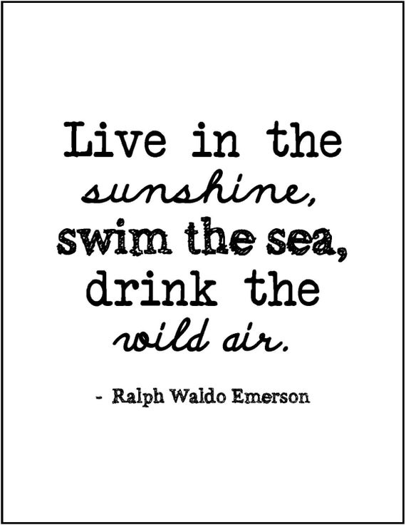 Ralph Waldo Emerson quote print gift for best friend