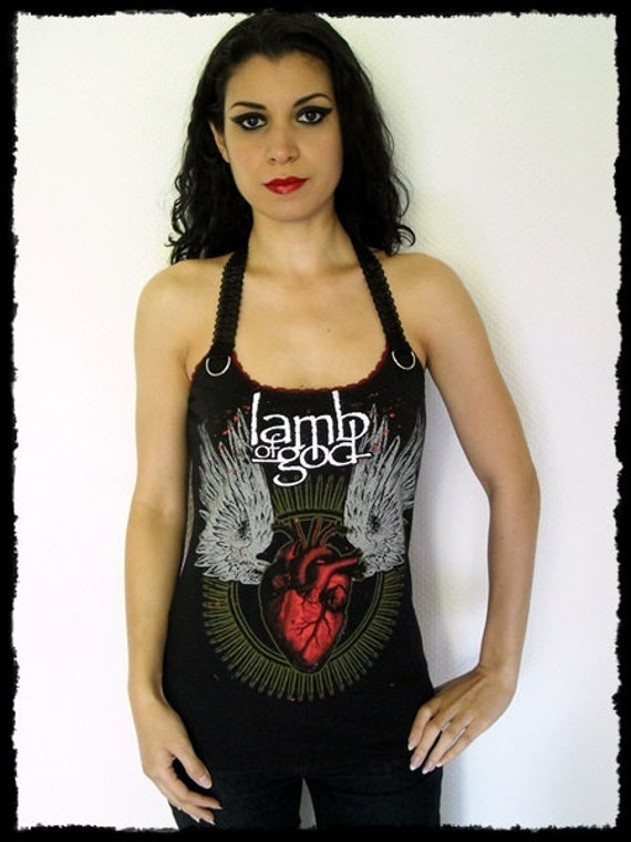 Lamb of God shirt Halter Top heavy metal Shirt M L