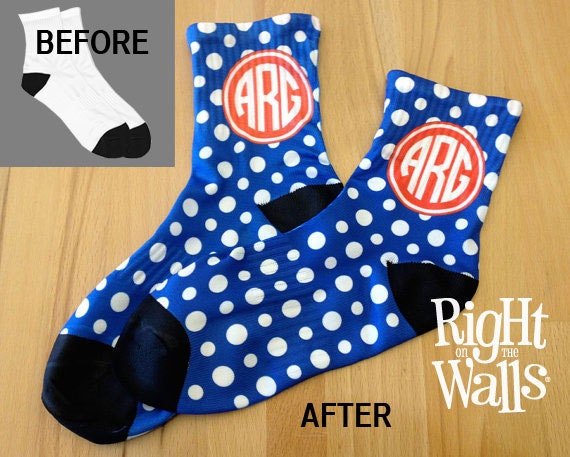 crazy socks personalized with circle monogram by crazy socks personalized with circle monogram by