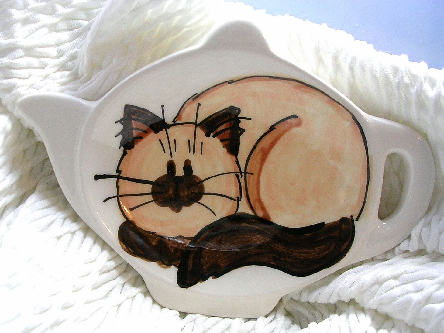 Siamese / Himalayan Cat Tea Bag Holder on by GoodNiteGracie