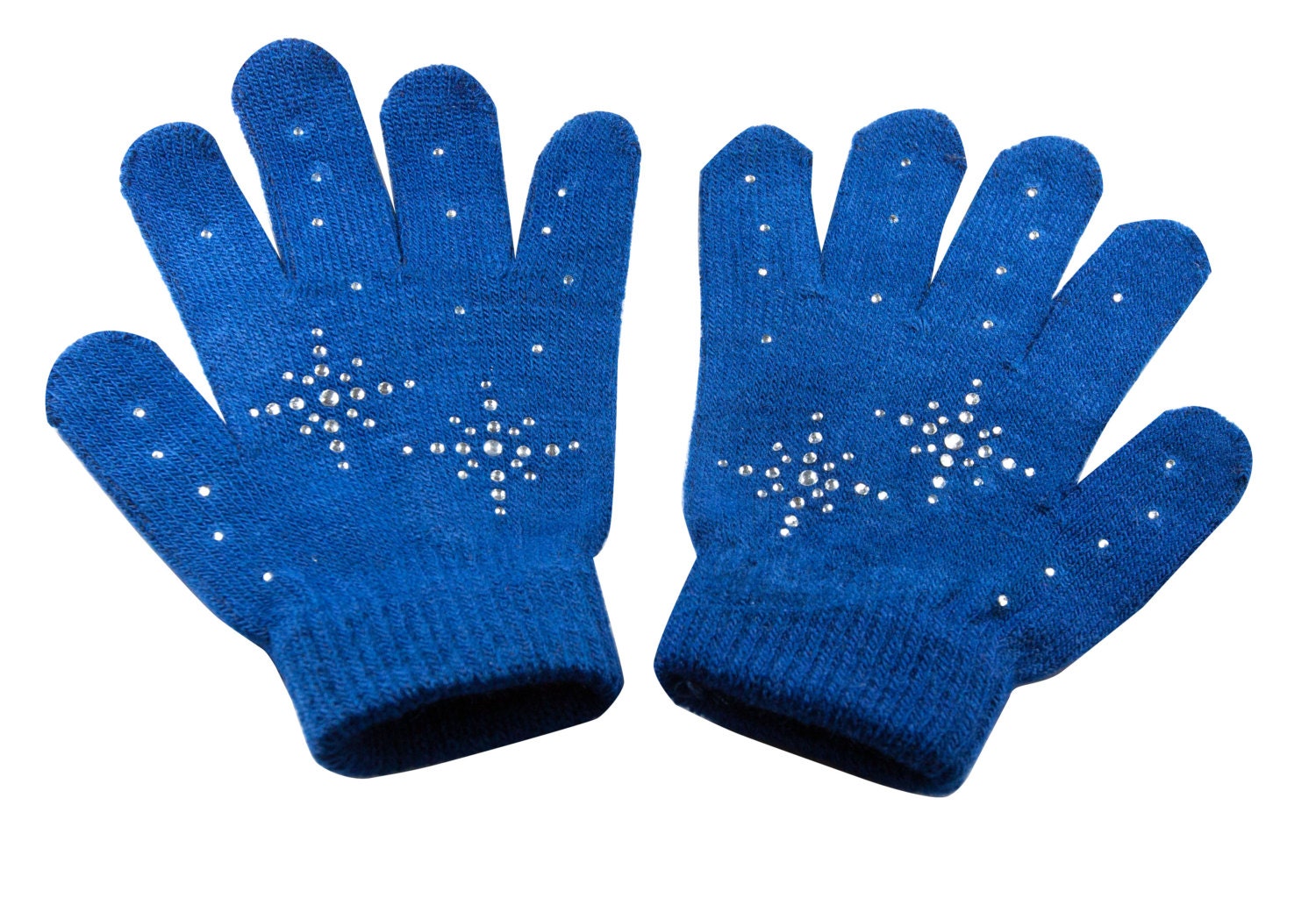 Girls Ice Skating Gloves /Magic Stretch Gloves with Clear