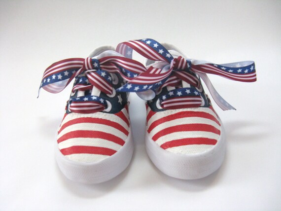 American Flag Shoes Patriotic Fourth of July Sneakers 4th of