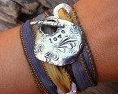 Silk Wrap Bracelet, Silk Wrap Bracelet Gift for Her, STERLING SILVER Silk Wrap Bracelet, LOVE Silk Wrap Bracelet, Wrap Bracelet Womens Gift Silk Wrap Bracelet, Silk Wrap Bracelet Gift for Her, STERLING SILVER Silk Wrap Bracelet, LOVE Silk Wrap Bracelet, Wrap Bracelet Womens Gift