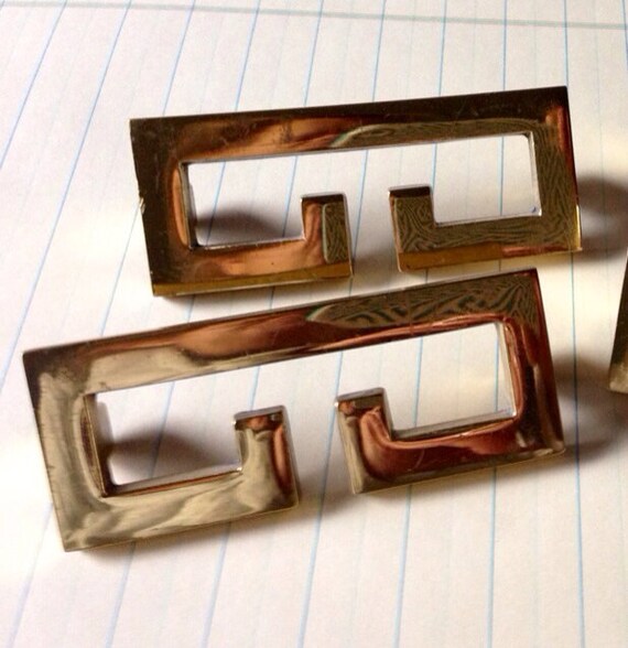 Vintage Brass Greek Key Hardware by livingstonandporter on Etsy