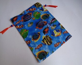 Colorful Tropical Fish Cloth Gift or Storage Bag