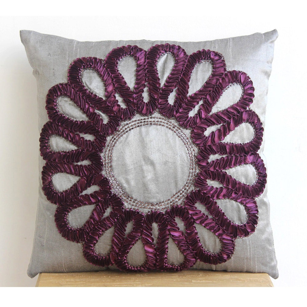 Decorative Pillow Sham Covers 24x24 Inch Silk Couch Sofa Bed