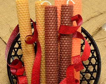 Candle Fall Autumn Decor 6 Fall Candles Autumn Decorations Rustic Fall Decor Home Fall Decorations Beeswax Candle Tapers Brown Orange Tan