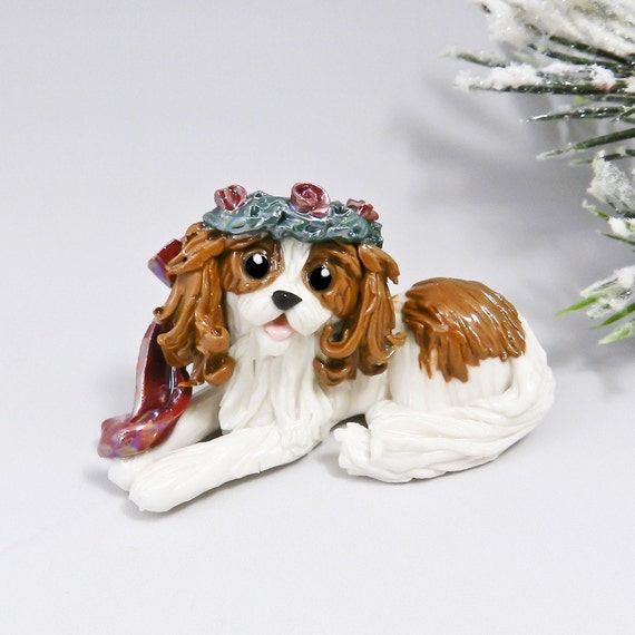 cavalier king charles spaniel blenheim christmas ornament cavalier king charles spaniel blenheim christmas ornament