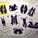 Zombie Ink Blot ACEO Print set Rorschach Psychology humor living dead collectible art cards