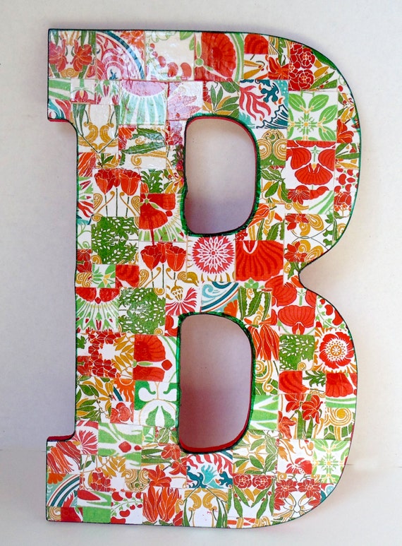 Wooden Nursery Letter B Home Decor Letter 'B' Wood