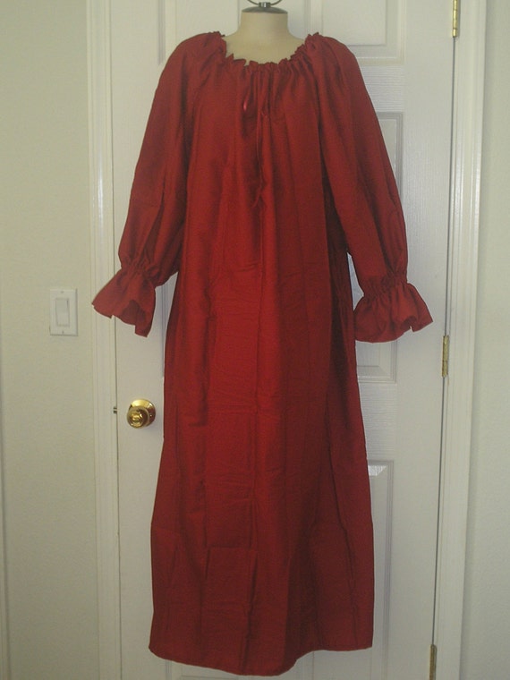 Items similar to Romantic Renaissance Women Cozy Warm Flannel Nightgown ...