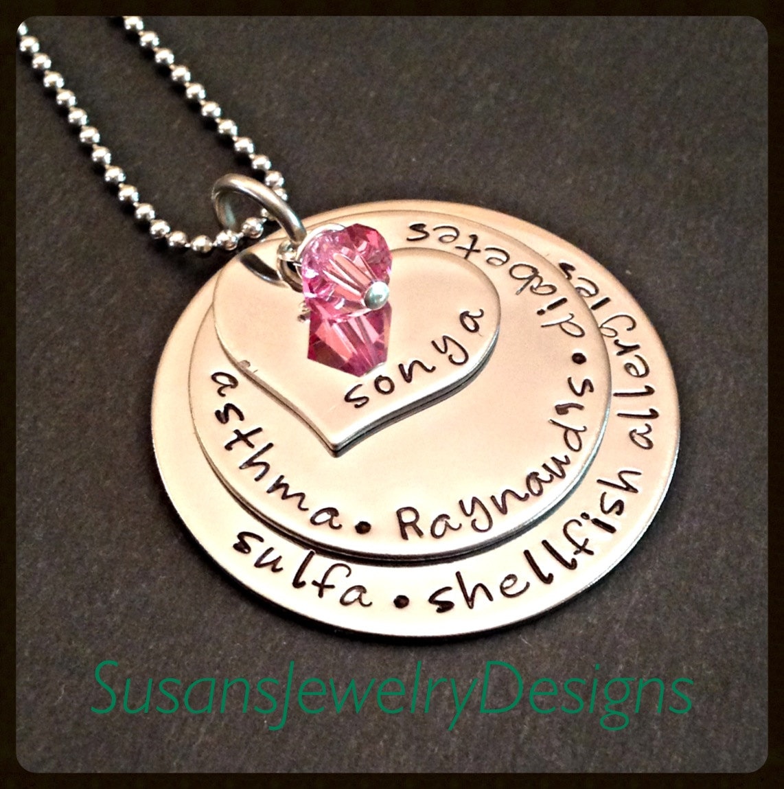 Medical Alert Necklace stainless steel 1 by SusansJewelryDesigns