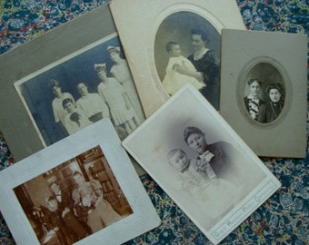 Antique Cabinet Photos Lot Victorian Mothers Day Special