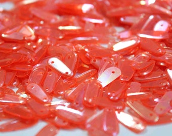 100 Oval Sequins/ Transparent Orange color/KBOS378