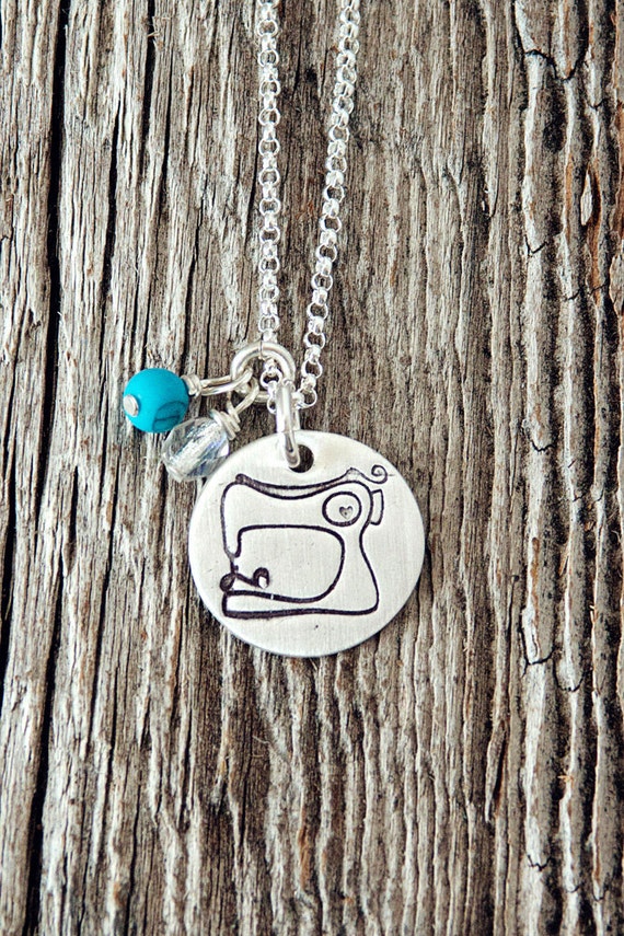 Sewing Machine Charm Necklace Sewing Jewelry I Love Sewing