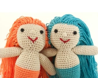 Crochet pattern mermaid - amigurumi doll pattern - Instant Download PDF by Bigunki