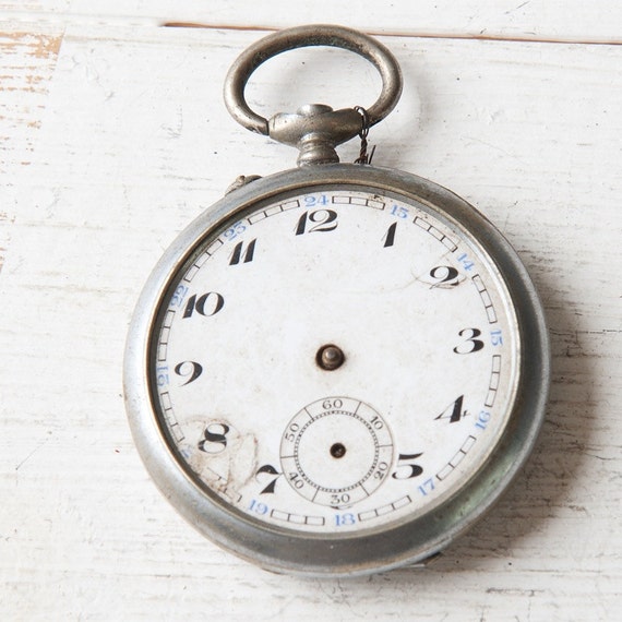 French Vintage Pocket watch broken for reuse Vintage