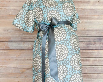 Sadie Maternity Hospital Delivery Gown -Super Soft -Perfect Snaps for Breastfeeding, Skin to Skin, and Epidural