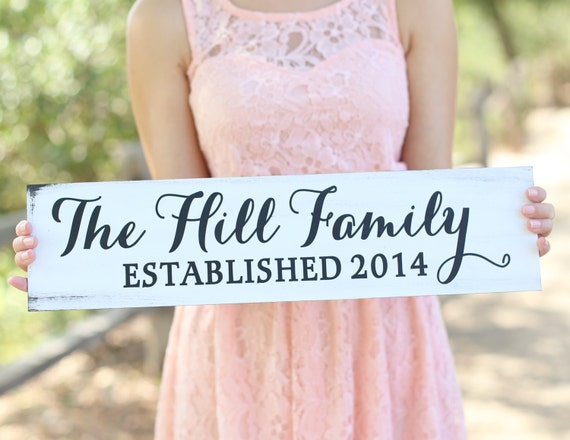 Personalized Family Sign Wedding Christmas Holiday Bridal Shower Gift (Item Number MHD20007) by braggingbags