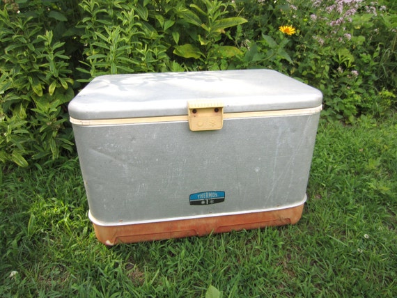 Vintage Metal Thermos Brand Cooler Ice Chest