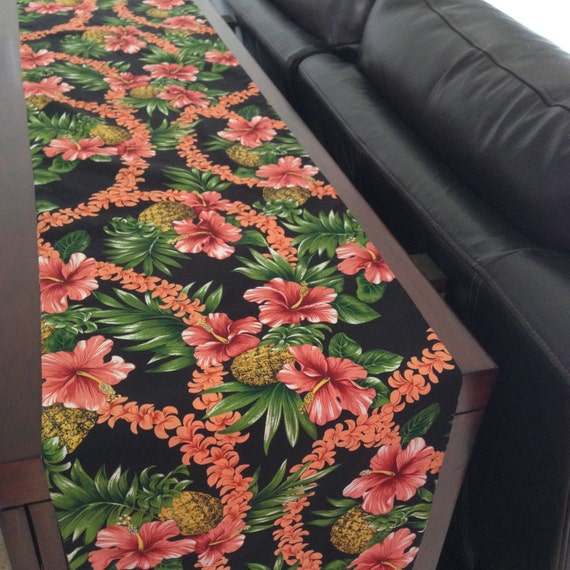 Runner Hawaiian Lei RunnerHawaiian Fabric Design Table