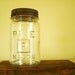 Pine Mason jar, clear pint, rare early Mason jar, collectible canning jar, graphic logo, Initial P, antique jar