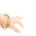 SALE Brass & Copper Fiber Bangle set - Nebula collection