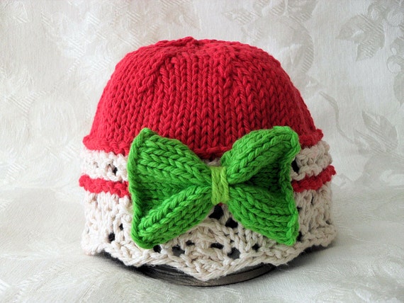 Baby Hat Pattern Knitted Hat Pattern Christmas Baby Hat Newborn Hat Pattern I...