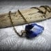 HINTO. Cobalt blue & white sodalite faceted nugget focal bead layering necklace. A Stone Temples necklace