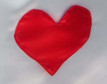 Red Heart Pocket For Alice in Wonderland Costume --Pocket in red Satin for Adult and Children