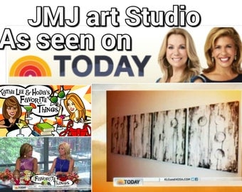 Art Original large abstract painting 20 x 64 jmjartstudio braille artwork black and white textured wall art personalized