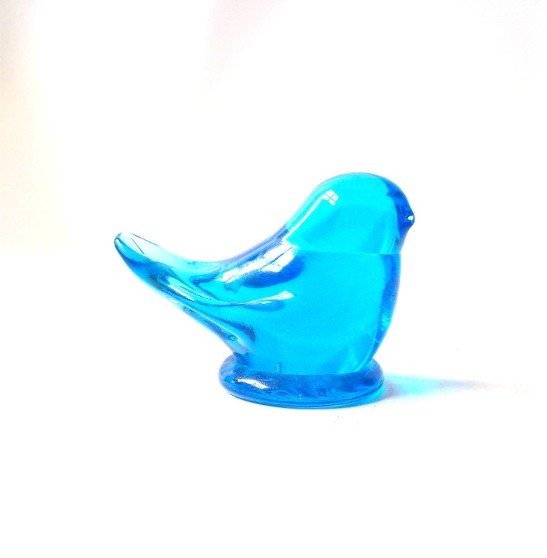 blue bird of happiness figurine