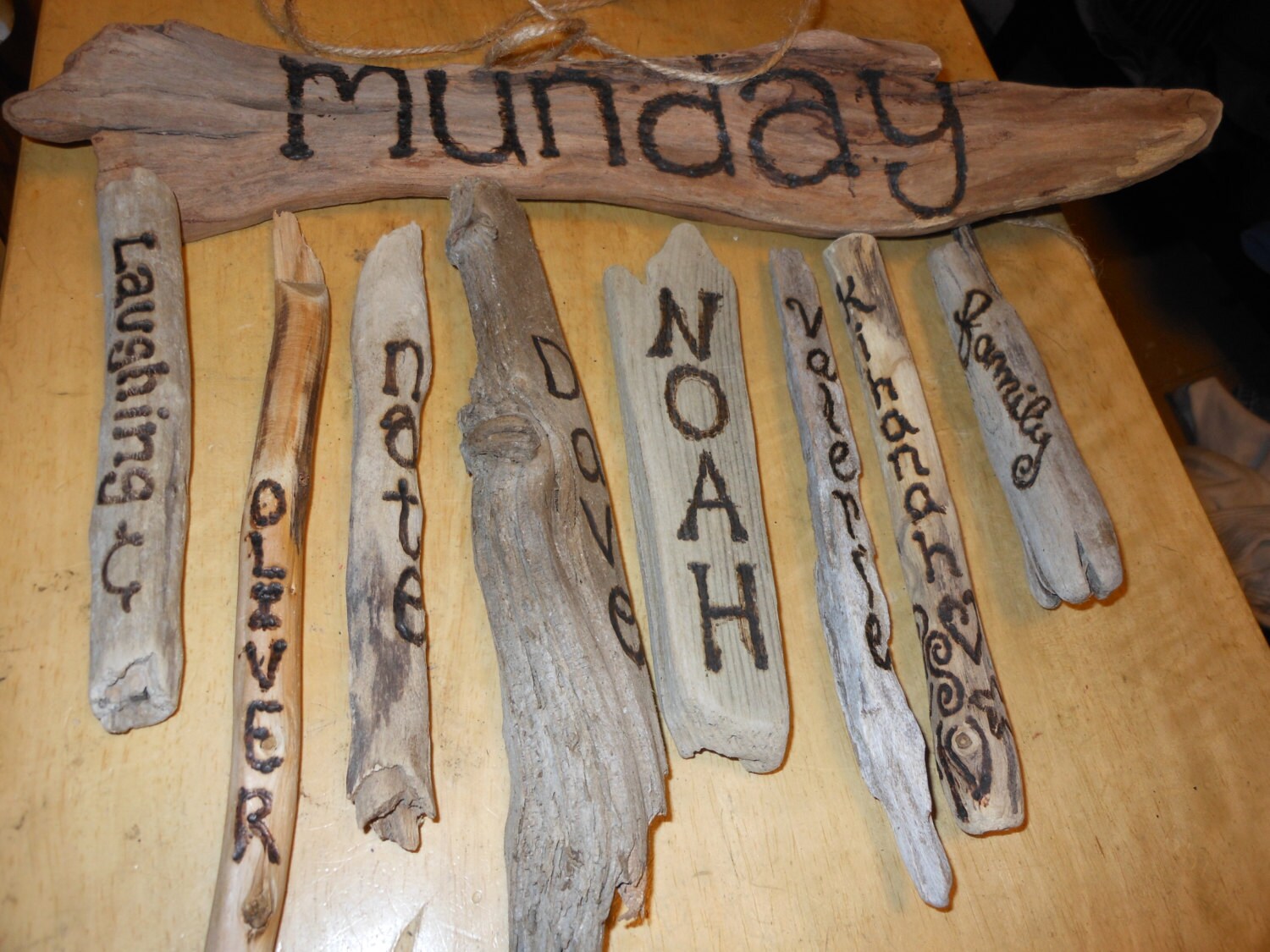 Custom Wind Chime Custom Driftwood Wind Chime Wooden Rattle Sound Mother Nature Eco Friendly Wood Names Or Words Personalized Porch Decor