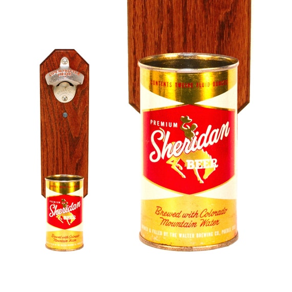 Wall Mounted Bottle Opener with Vintage Sheridan by HandySam