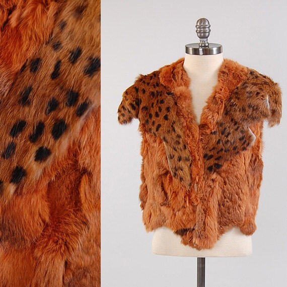 Retro Leopard Print Fur Vest Jacket main image 1