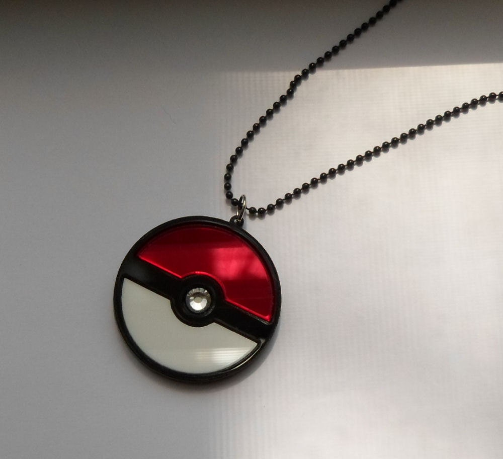 Pokemon Pokeball Necklace by Miyuka on Etsy