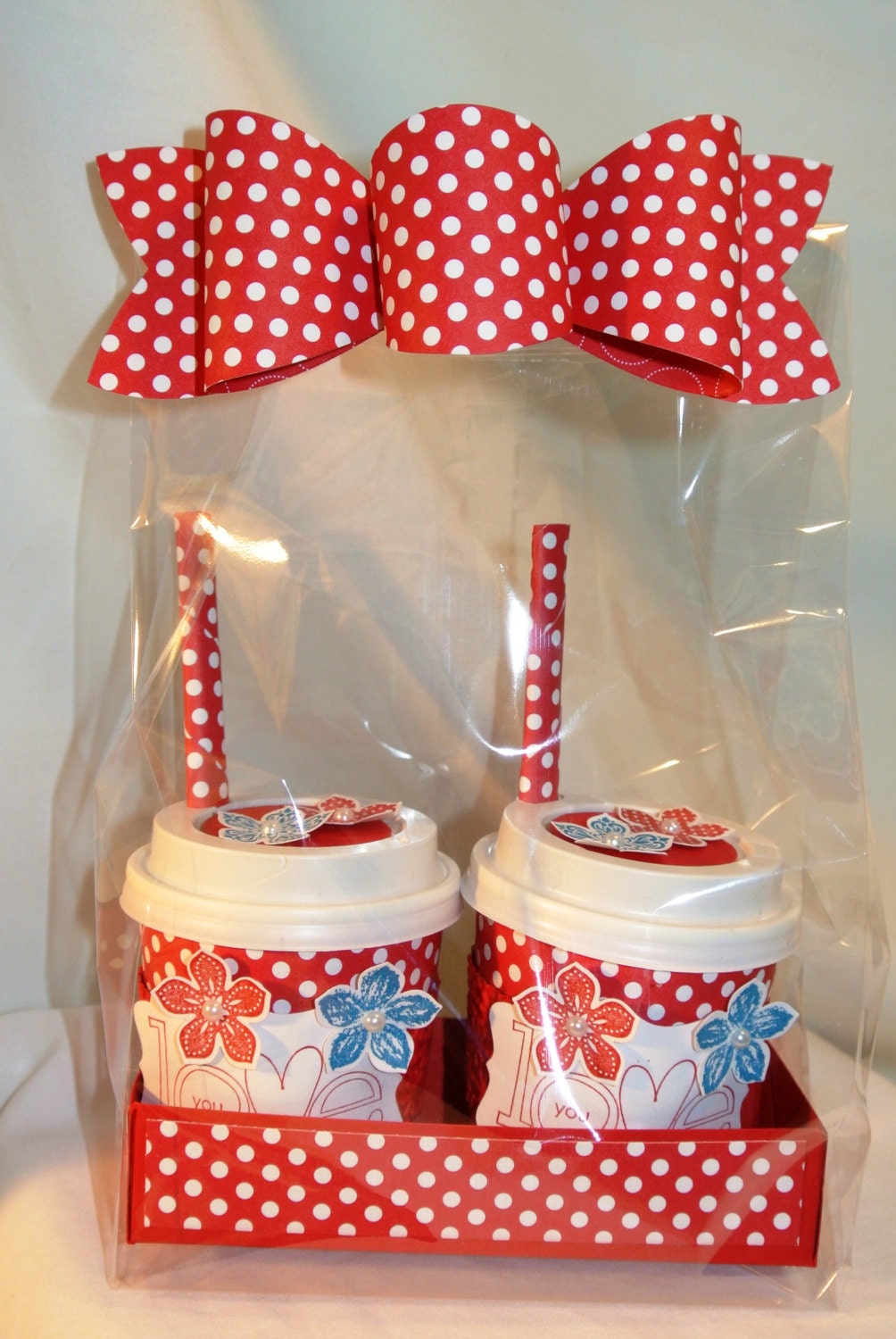 Valentine Mini Cups & Card by SatsisCreations on Etsy