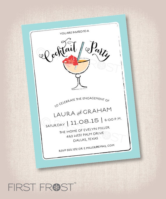 Cocktail Engagement Party Invitations 5