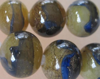 GIVERNEY ROUNDS on Ghee - 6 Handmad e Lampwork Glass Beads - In873 ...
