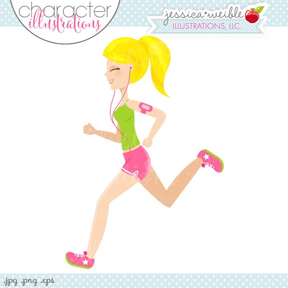Blonde Running Girl Character Ilration Yellow Hair Woman Blonde Running Girl Character Ilration Yellow Hair Woman Cartoon Runner