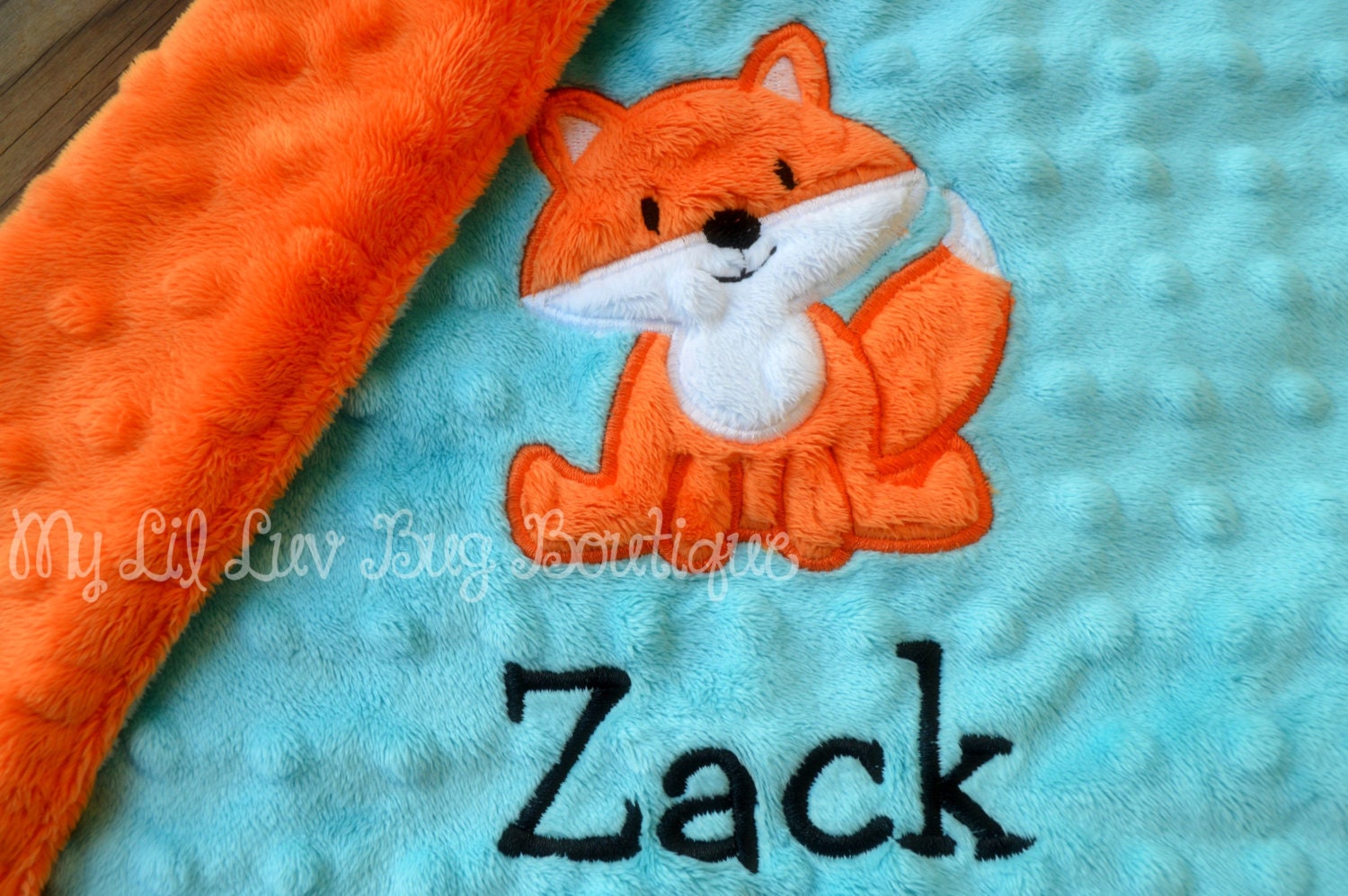 plush fox blanket