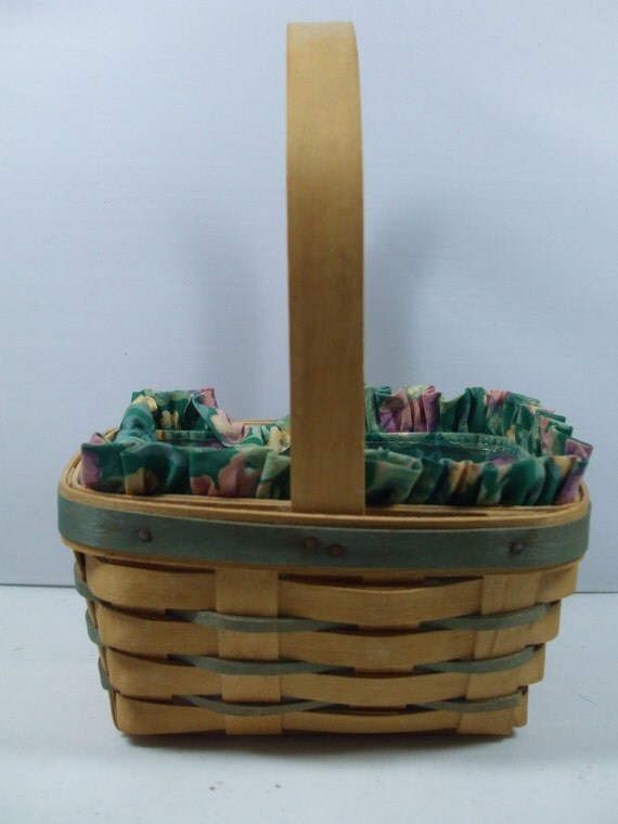 Vintage Easter Dresden OH Longaberger Basket by trappedintheattic