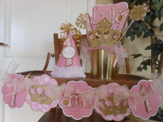 The Snow Princess 1st Birthday Party Package Il_570xn